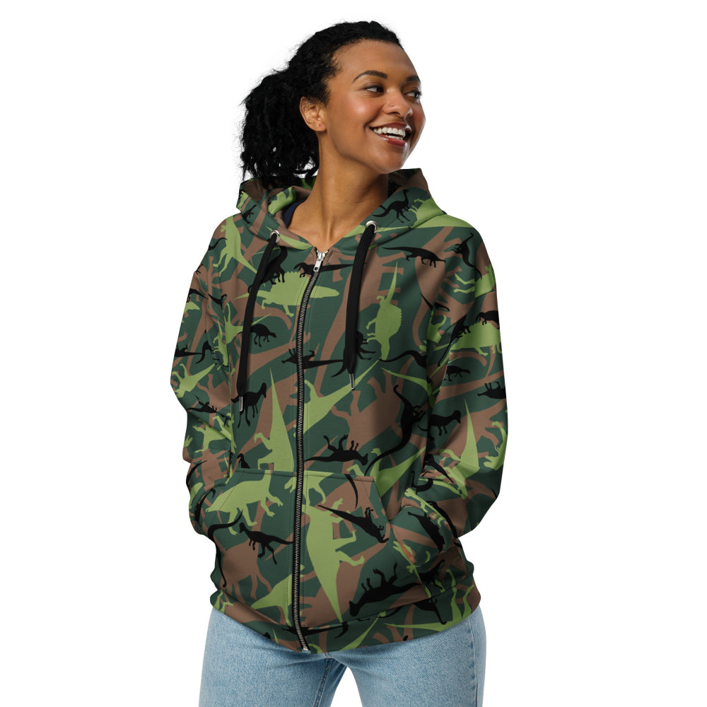 Dinosaur CAMO Unisex zip hoodie - Zip Hoodie