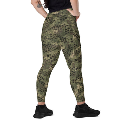 Dragon Skin Multi-terrain CAMO Leggings with pockets - 2XS - Womens With Pockets