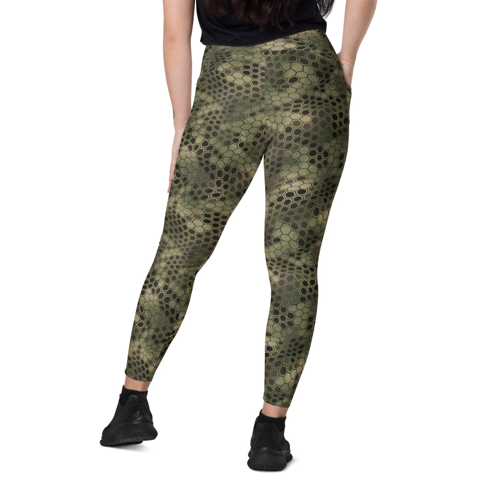 Dragon Skin Multi-terrain CAMO Leggings with pockets - Womens With Pockets