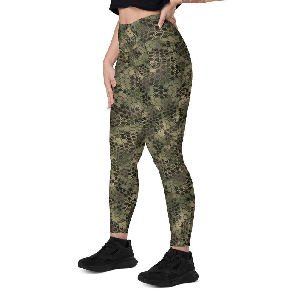 Dragon Skin Multi-terrain CAMO Leggings with pockets - Womens With Pockets