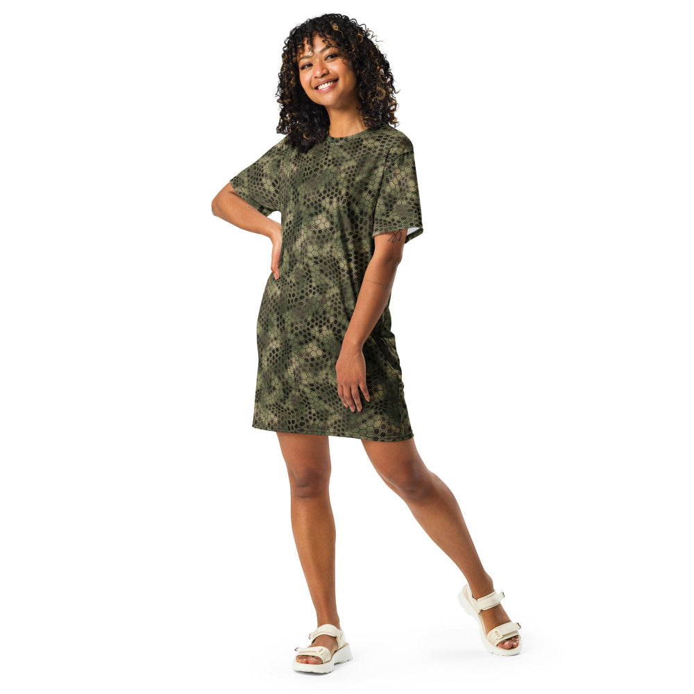 Dragon Skin Multi-terrain CAMO T-shirt dress - Womens T-Shirt Dress