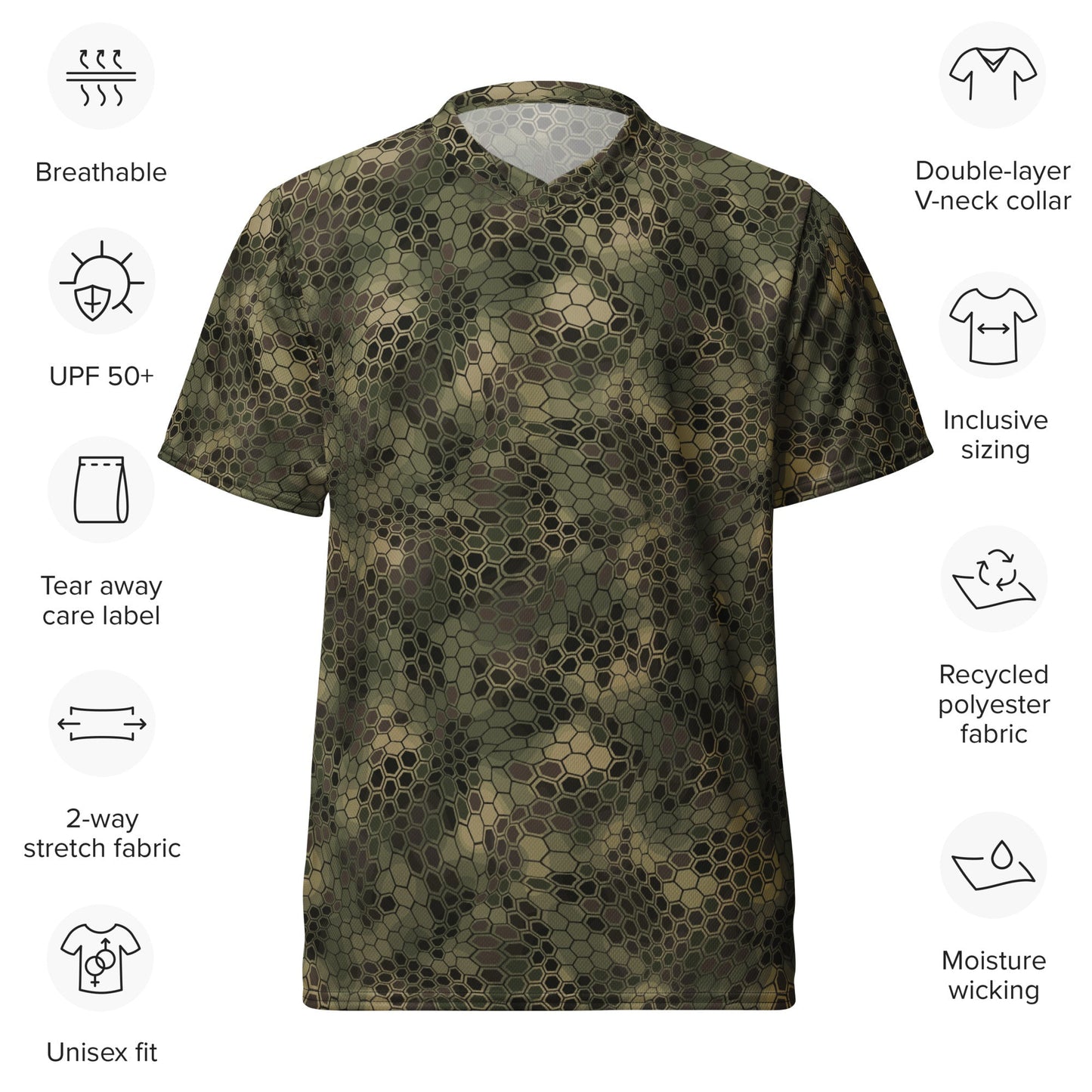 Dragon Skin Multi-terrain CAMO Unisex Sports Jersey