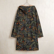 Dreadnought Firestorm CAMO Men’s Horn Button Long Fleece Coat - Jacket
