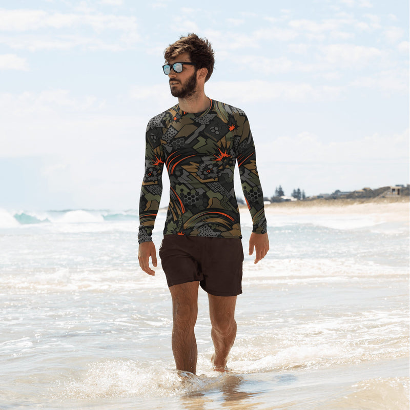 Dreadnought Firestorm CAMO Mens Long-Sleeve Rash Guard - XS - LS