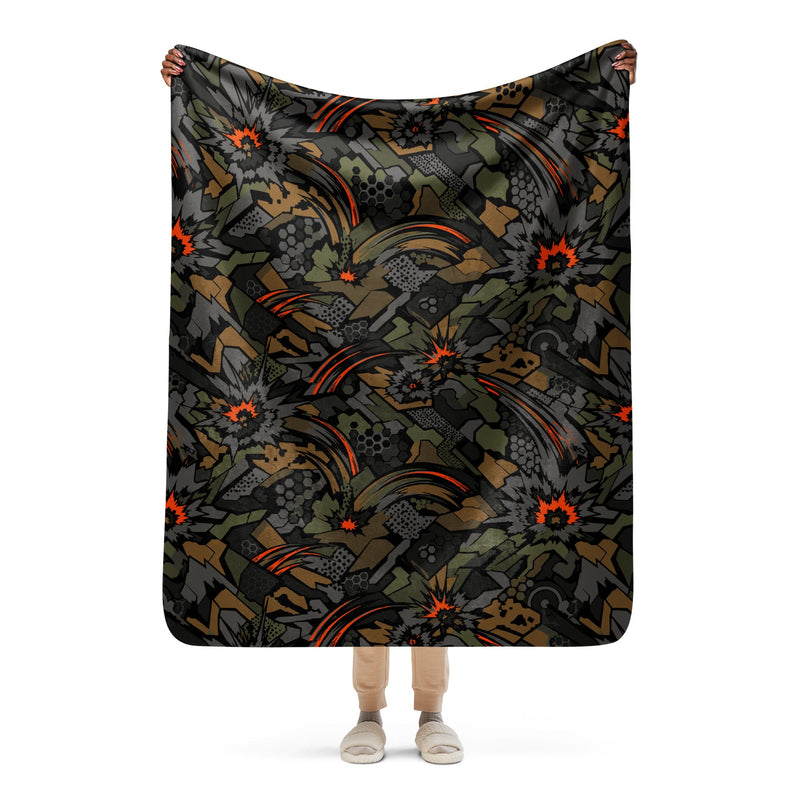 Dreadnought Firestorm CAMO Sherpa Blanket - 50″×60″