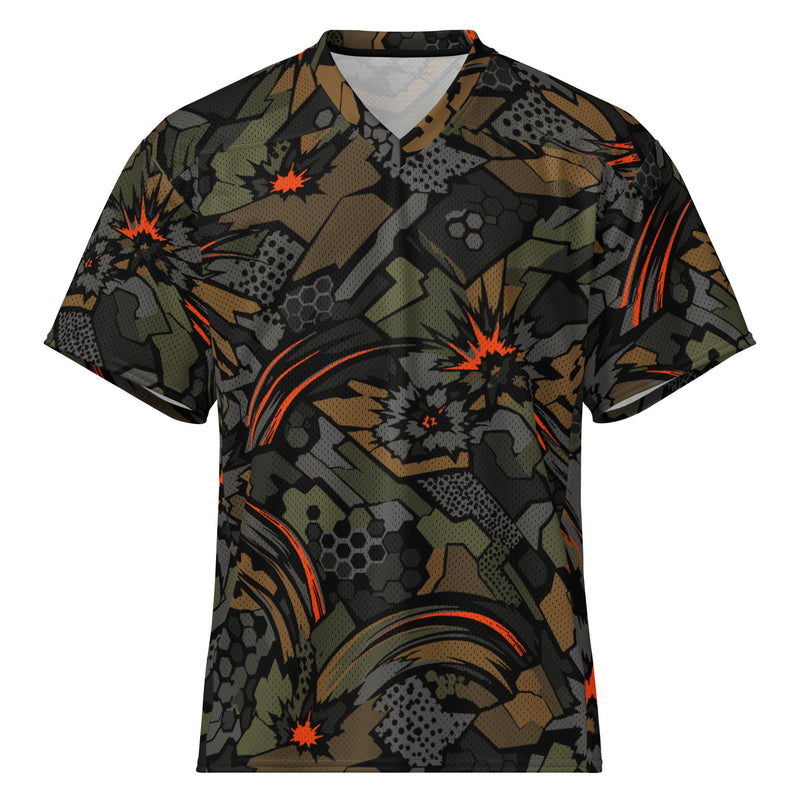 Dreadnought Firestorm CAMO Unisex American Football Jersey - 2XS