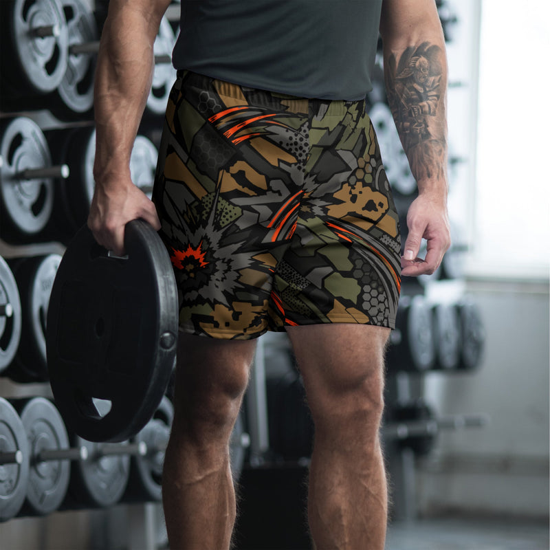 Dreadnought Firestorm CAMO Unisex Athletic Long Shorts - 2XS