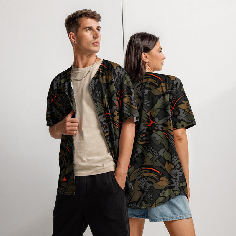 Dreadnought Firestorm CAMO Unisex Baseball Jersey - 2XS