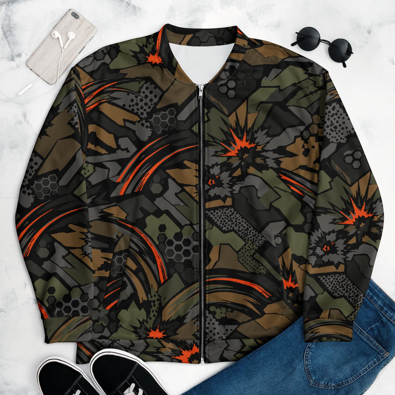 Dreadnought Firestorm CAMO Unisex Bomber Jacket - XS