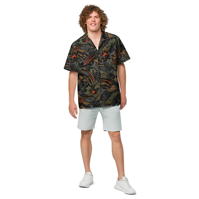 Dreadnought Firestorm CAMO Unisex Short-Sleeve Button Shirt - Button-Up