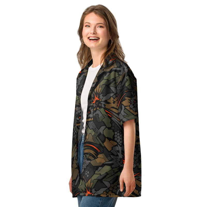 Dreadnought Firestorm CAMO Unisex Short-Sleeve Button Shirt - Button-Up