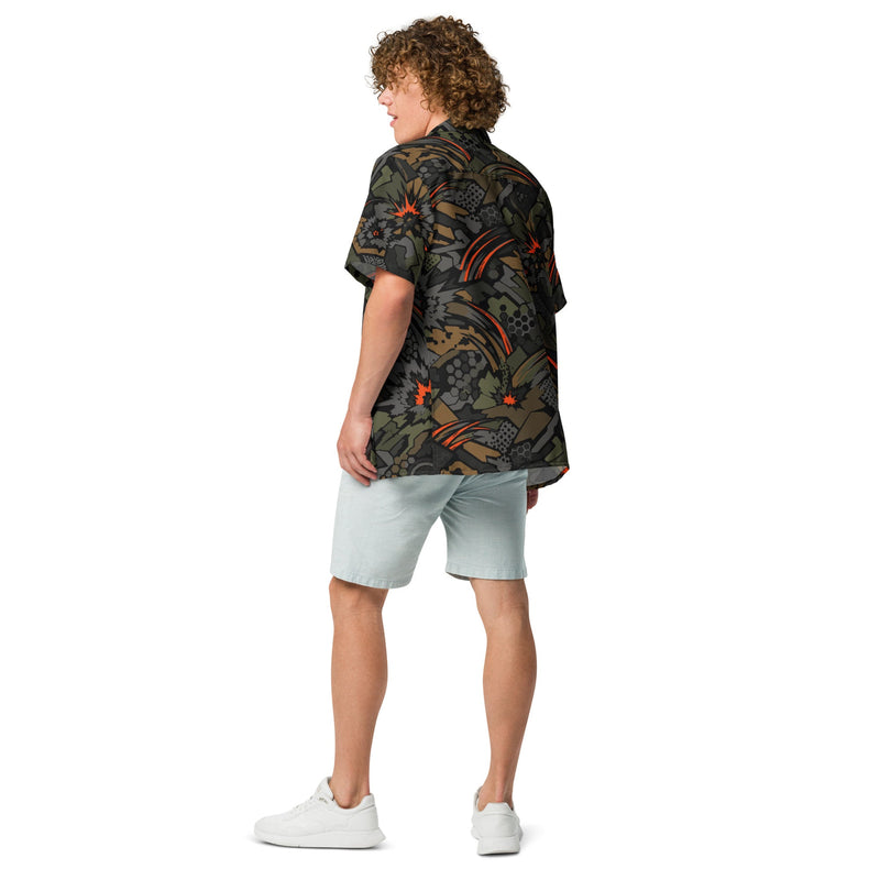 Dreadnought Firestorm CAMO Unisex Short-Sleeve Button Shirt - Button-Up