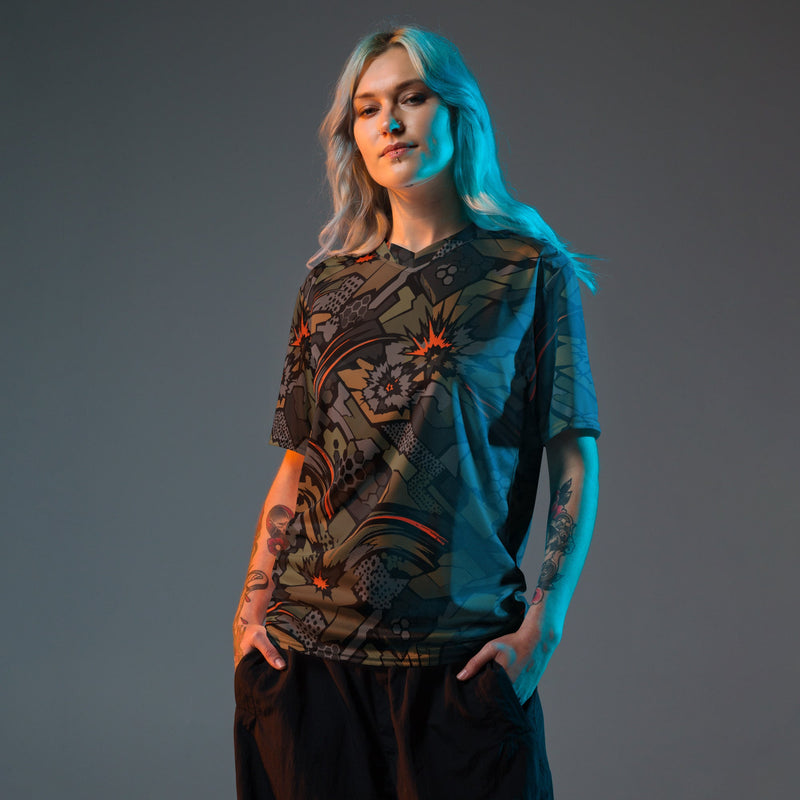 Dreadnought Firestorm CAMO Unisex Sports Jersey