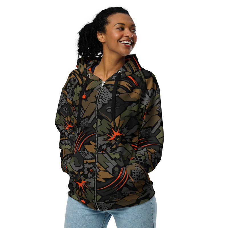 Dreadnought Firestorm CAMO Unisex Zip Hoodie