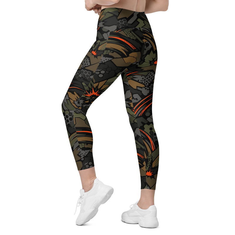 Dreadnought Firestorm CAMO Womens Leggings with Pockets - Women