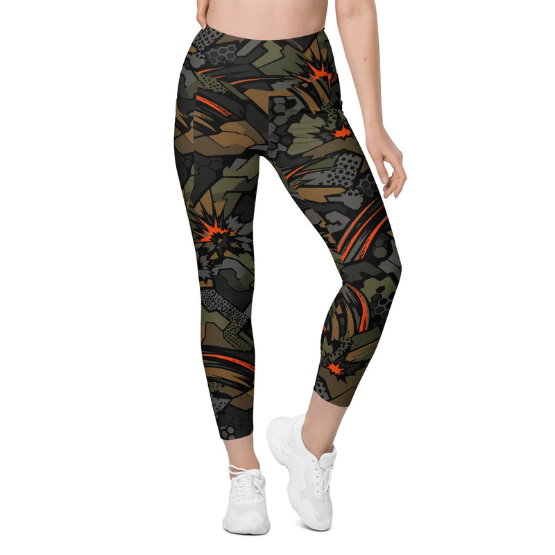 Dreadnought Firestorm CAMO Womens Leggings with Pockets - Women
