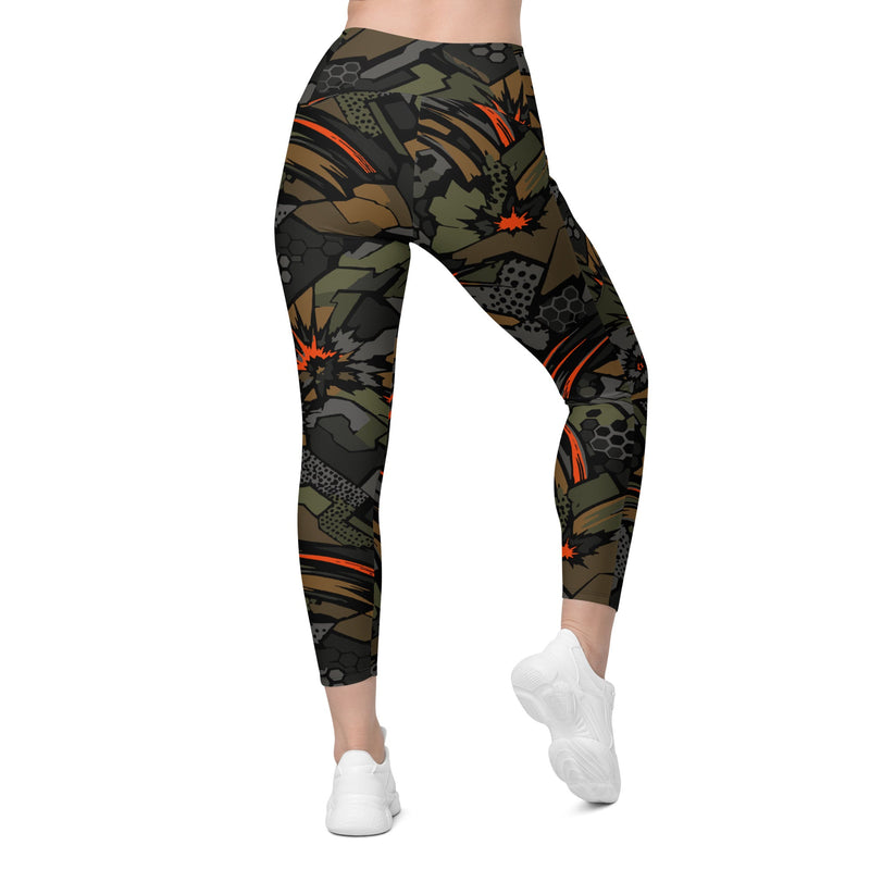 Dreadnought Firestorm CAMO Womens Leggings with Pockets - Women