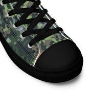 Fractal Dutch Woodland CAMO Mens High-Top Canvas Shoes