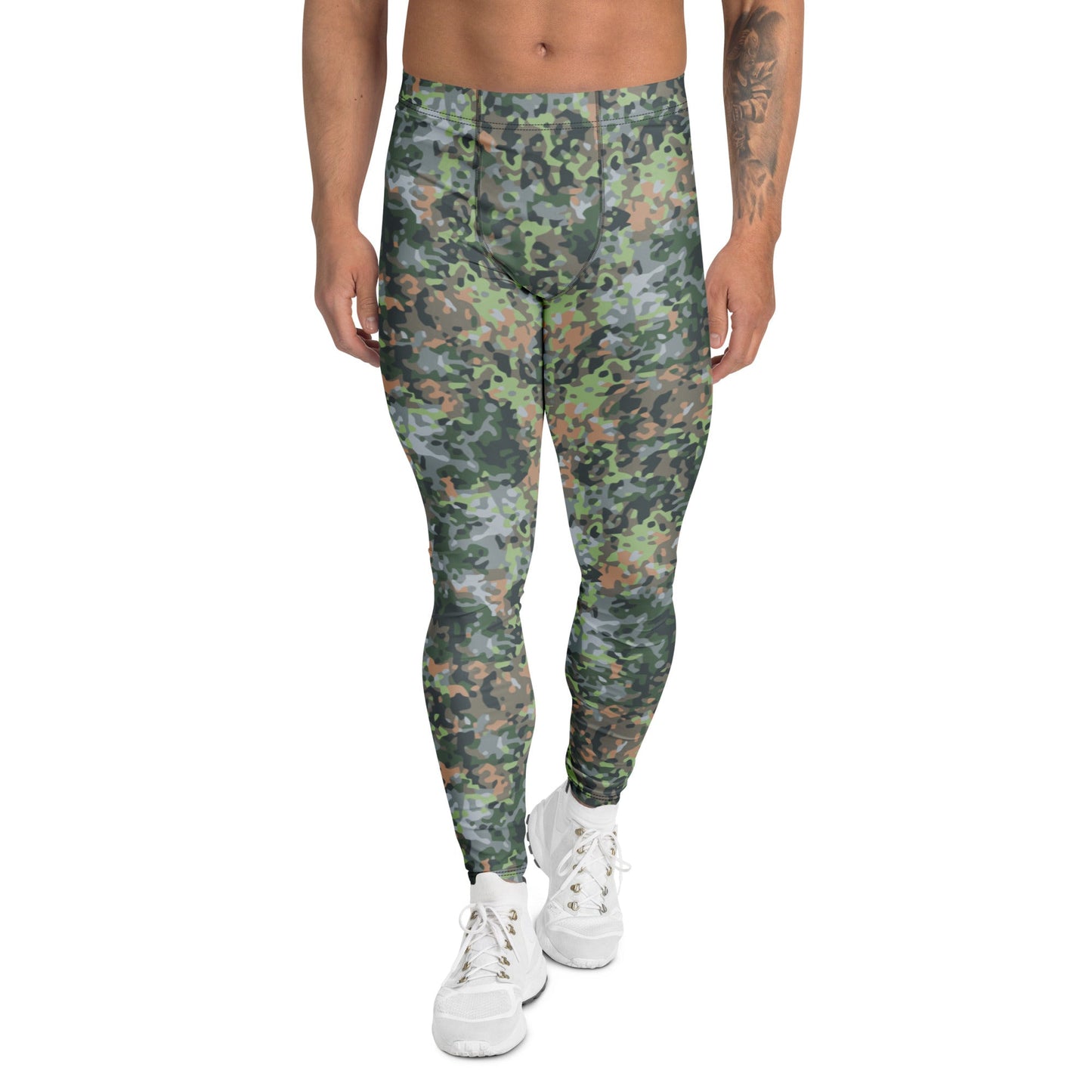 Dutch Fractal Green CAMO Mens Leggings - XS