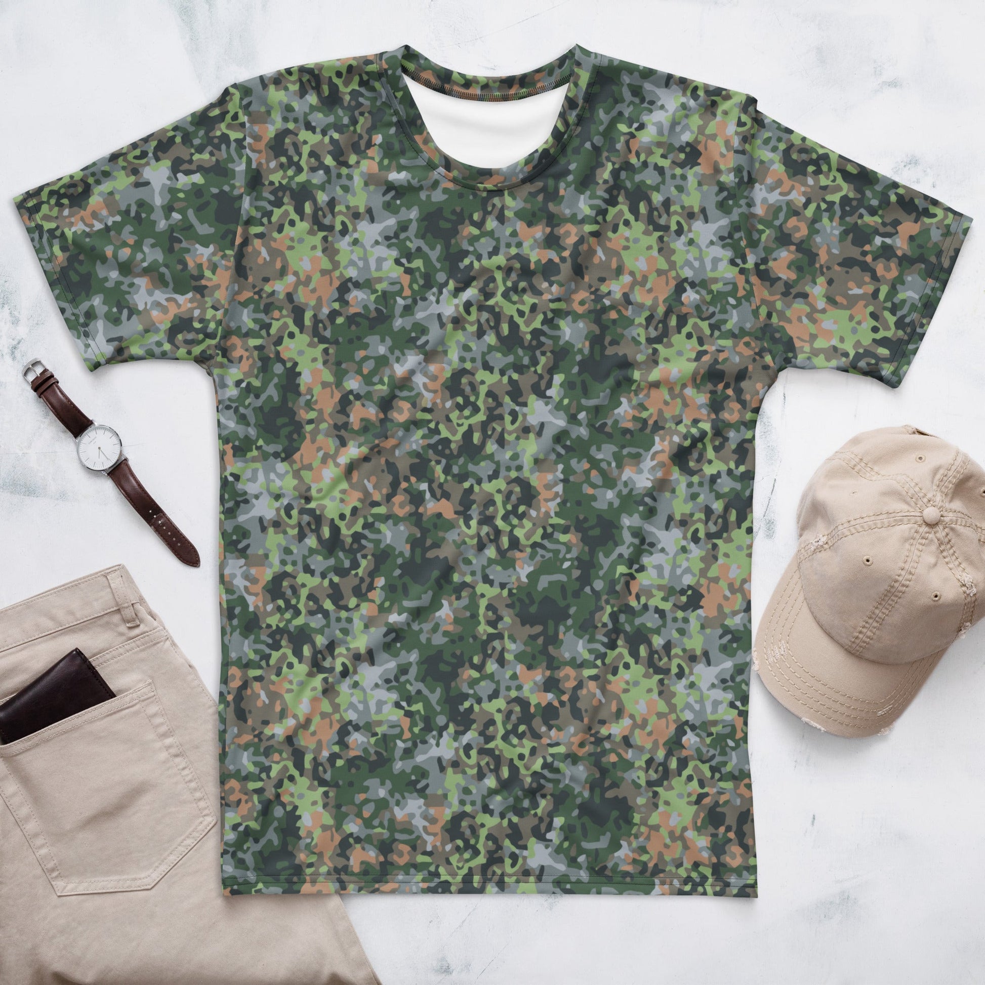 Dutch Fractal Green CAMO Mens T-shirt - XS - T-Shirts