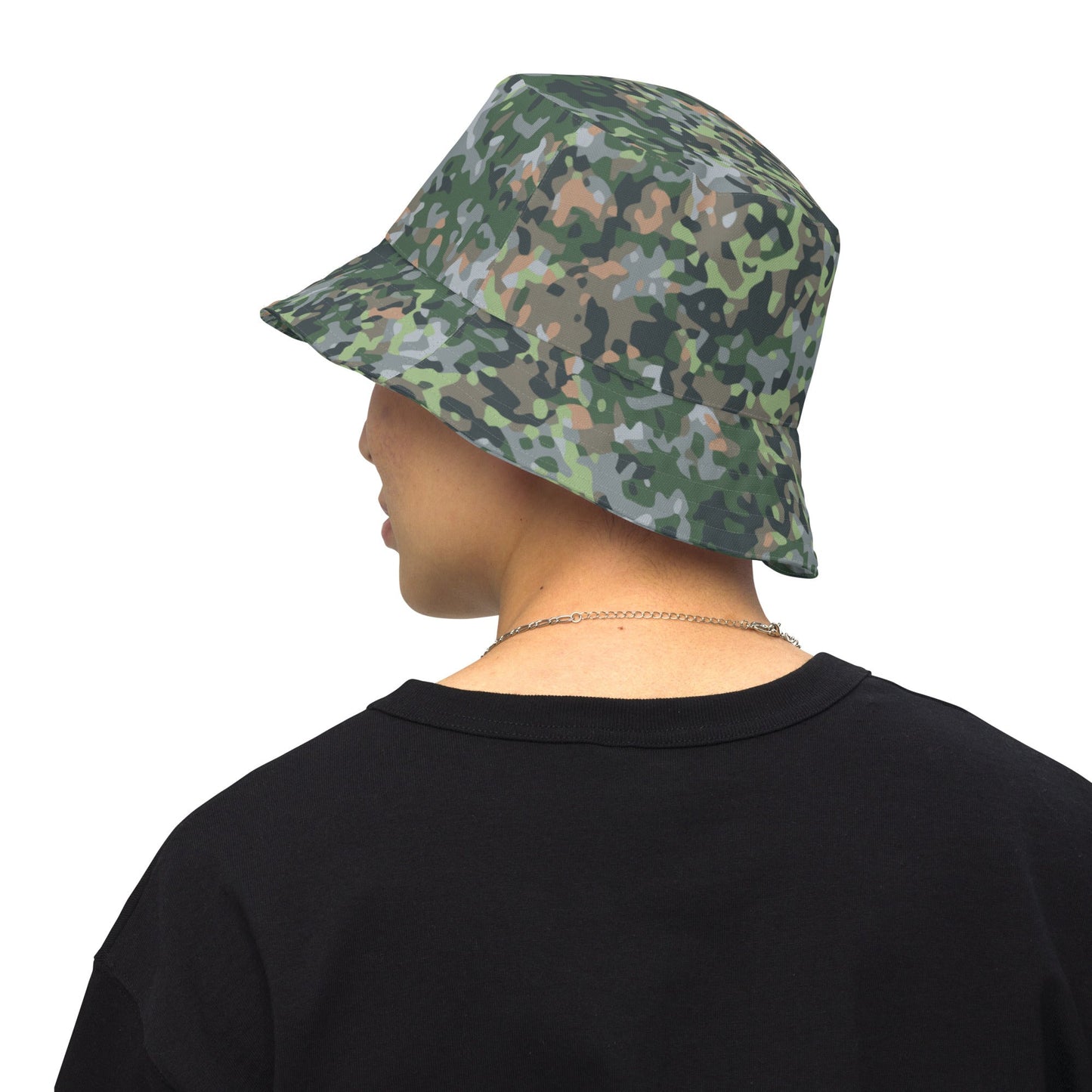 Dutch Fractal Green CAMO Reversible bucket hat - S/M - Bucket Hats