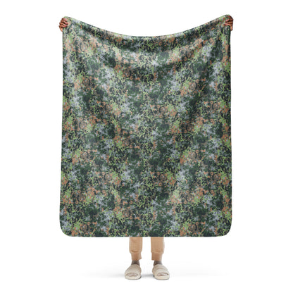 Dutch Fractal Green CAMO Sherpa Blanket - 50″×60″