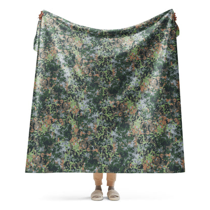 Dutch Fractal Green CAMO Sherpa Blanket - 60″×80″