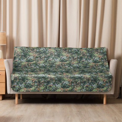 Dutch Fractal Green CAMO Sherpa Blanket
