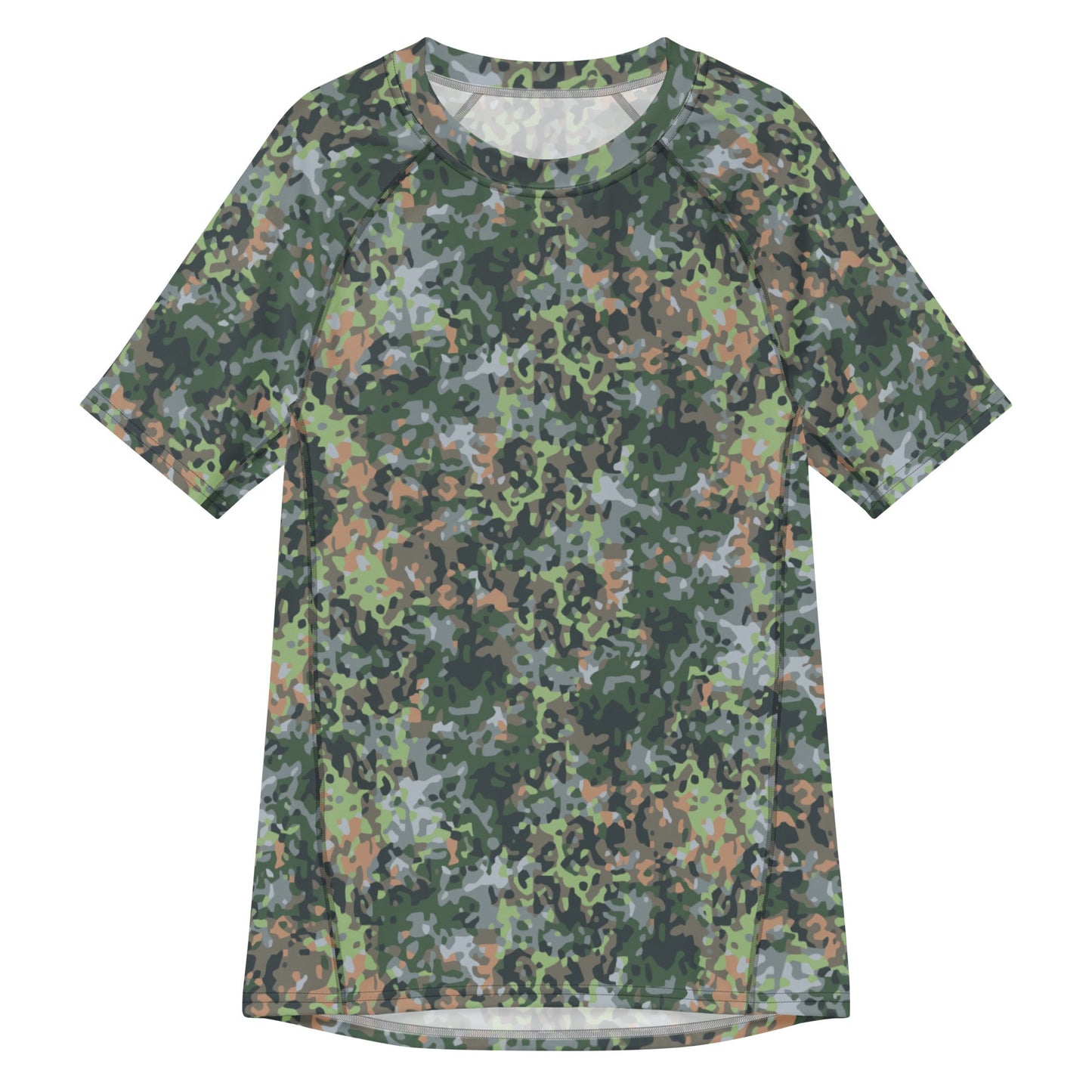Dutch Fractal Green CAMO Mens Short-Sleeve Rash Guard - 2XS
