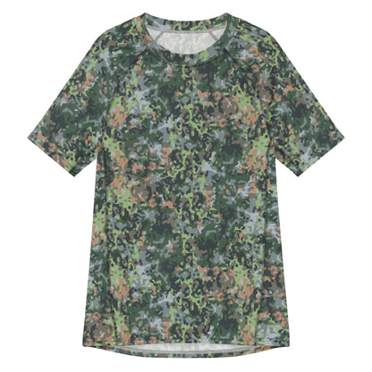 Dutch Fractal Green CAMO Mens Short-Sleeve Rash Guard - 2XS
