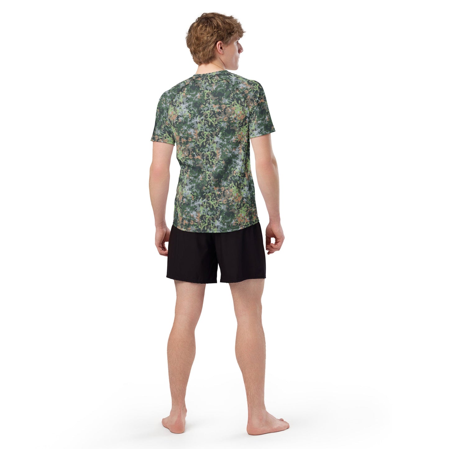 Dutch Fractal Green CAMO Mens Short-Sleeve Rash Guard