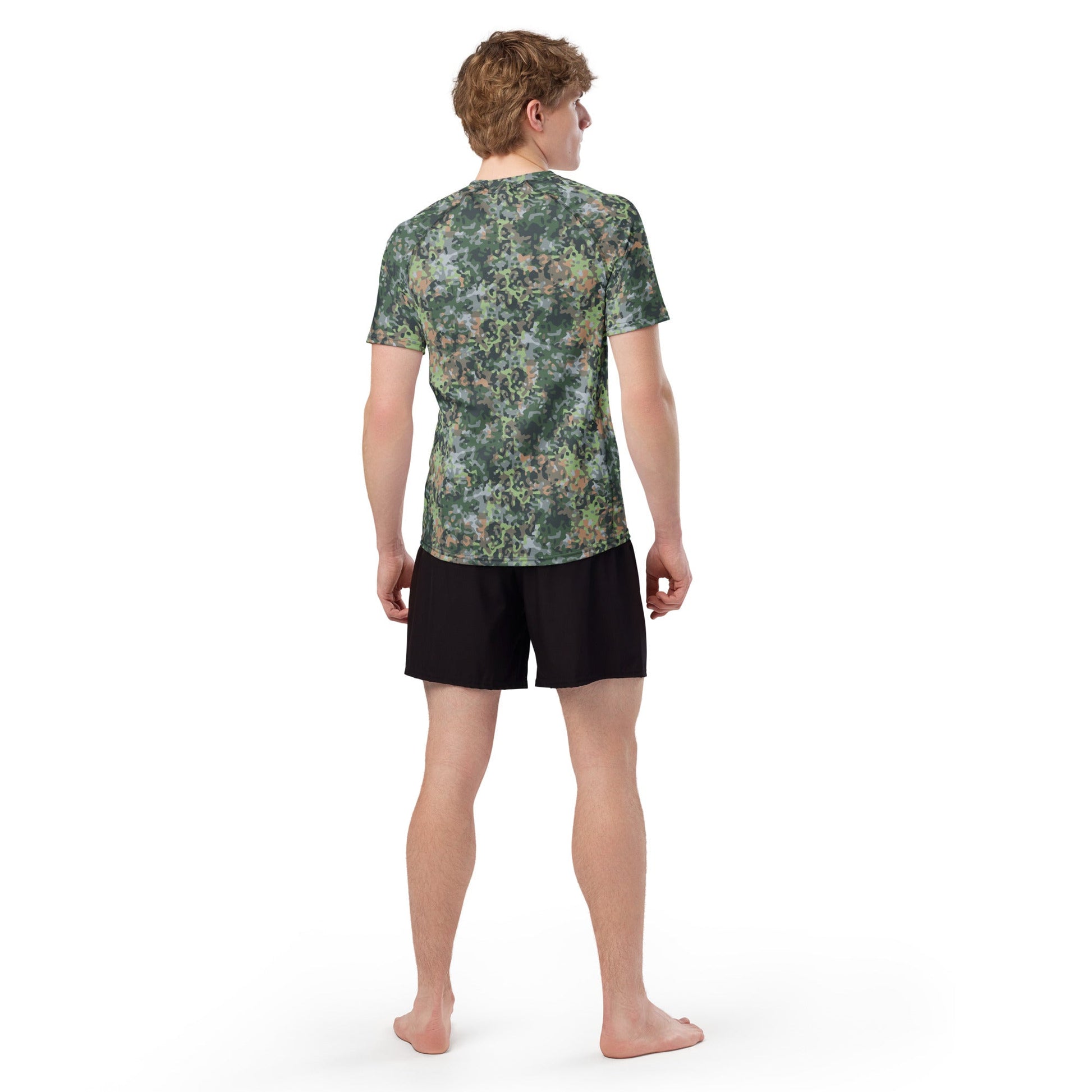 Dutch Fractal Green CAMO Mens Short-Sleeve Rash Guard