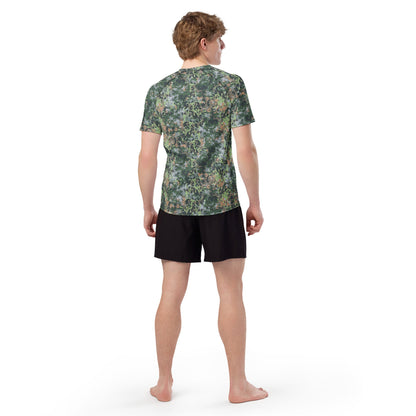 Dutch Fractal Green CAMO Mens Short-Sleeve Rash Guard