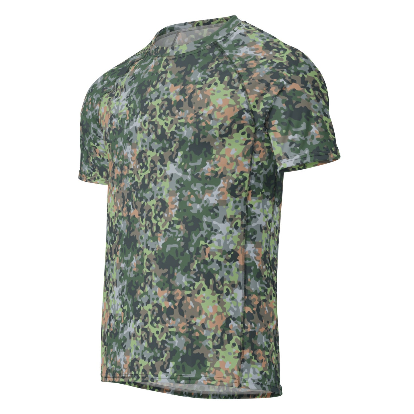 Dutch Fractal Green CAMO Mens Short-Sleeve Rash Guard