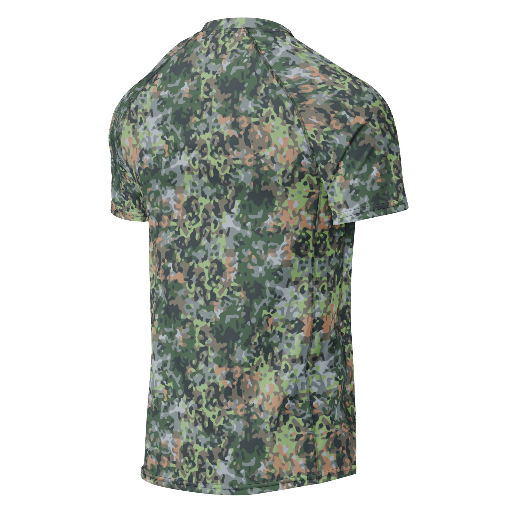 Dutch Fractal Green CAMO Mens Short-Sleeve Rash Guard