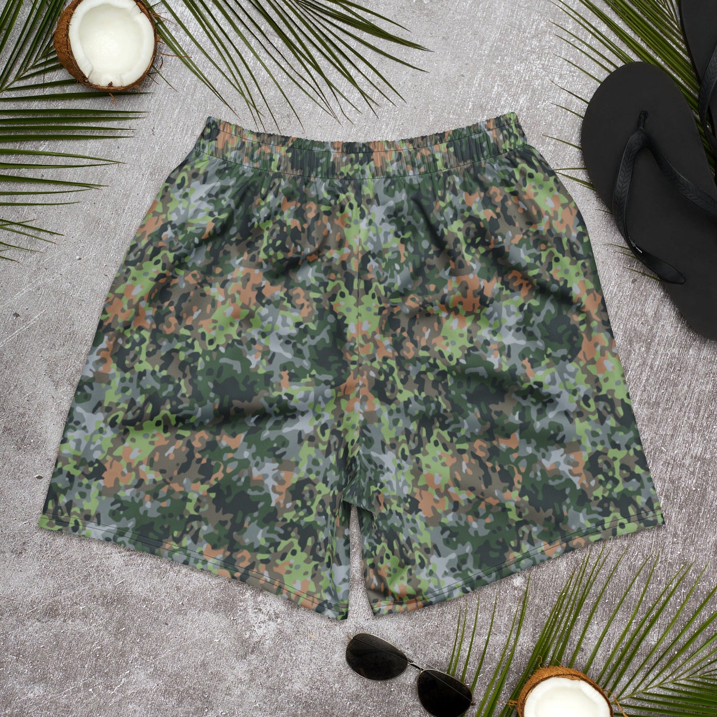 Dutch Fractal Green CAMO Unisex Athletic Long Shorts