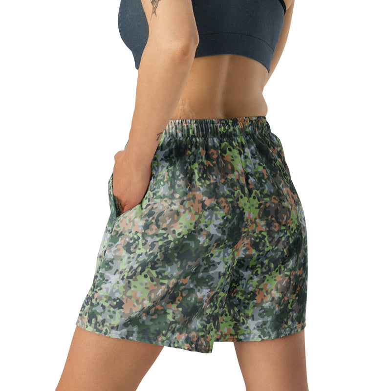 Fractal Dutch Woodland CAMO Unisex Athletic Long Shorts
