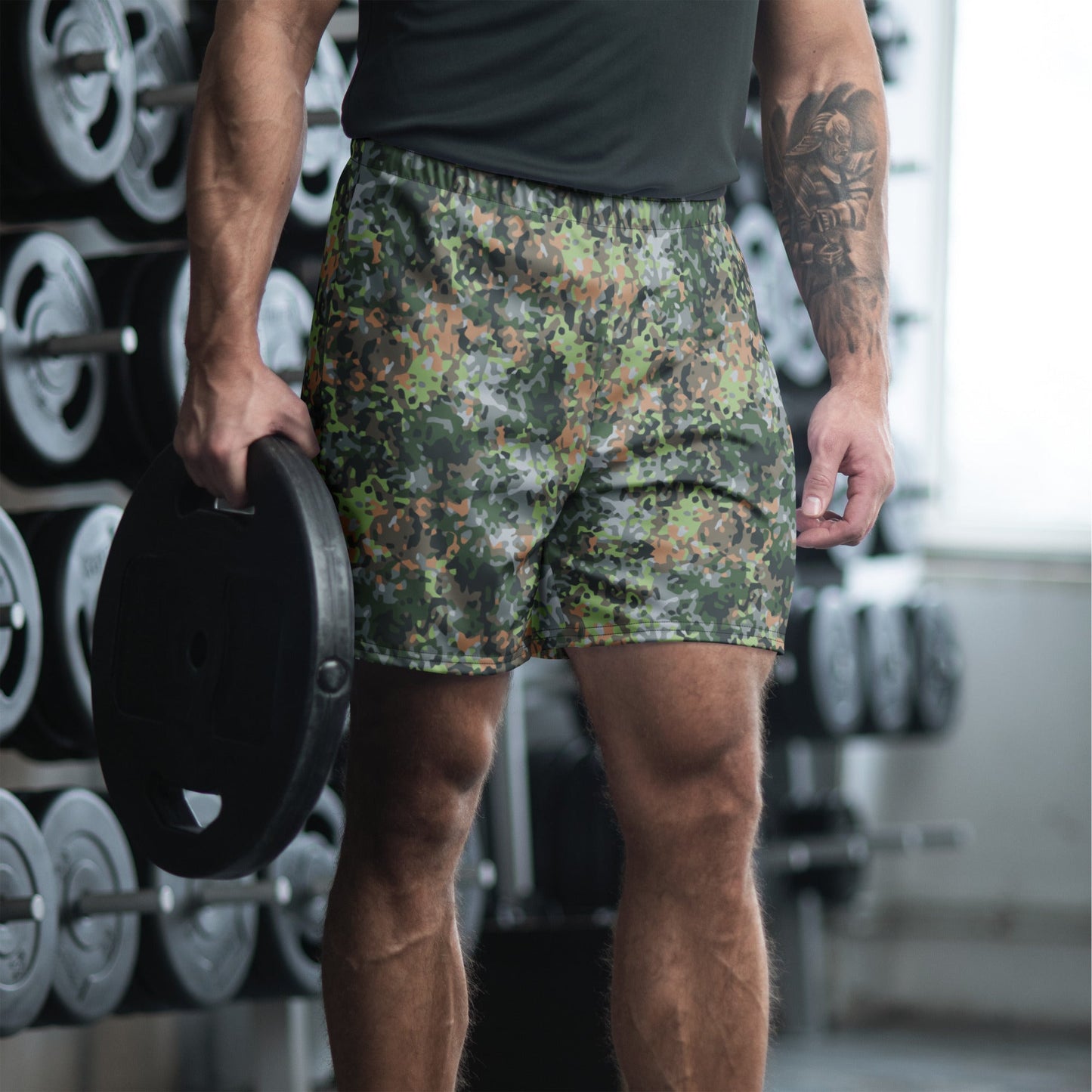 Dutch Fractal Green CAMO Unisex Athletic Long Shorts - XS
