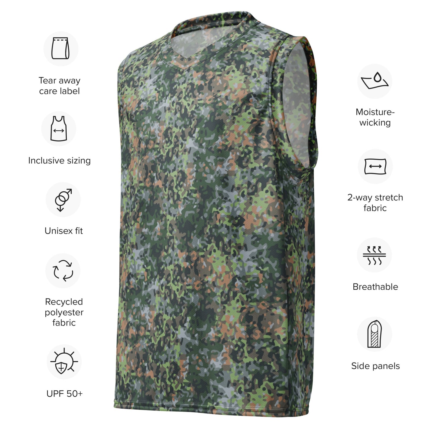 Dutch Fractal Green CAMO unisex basketball jersey - Basketball Jerseys