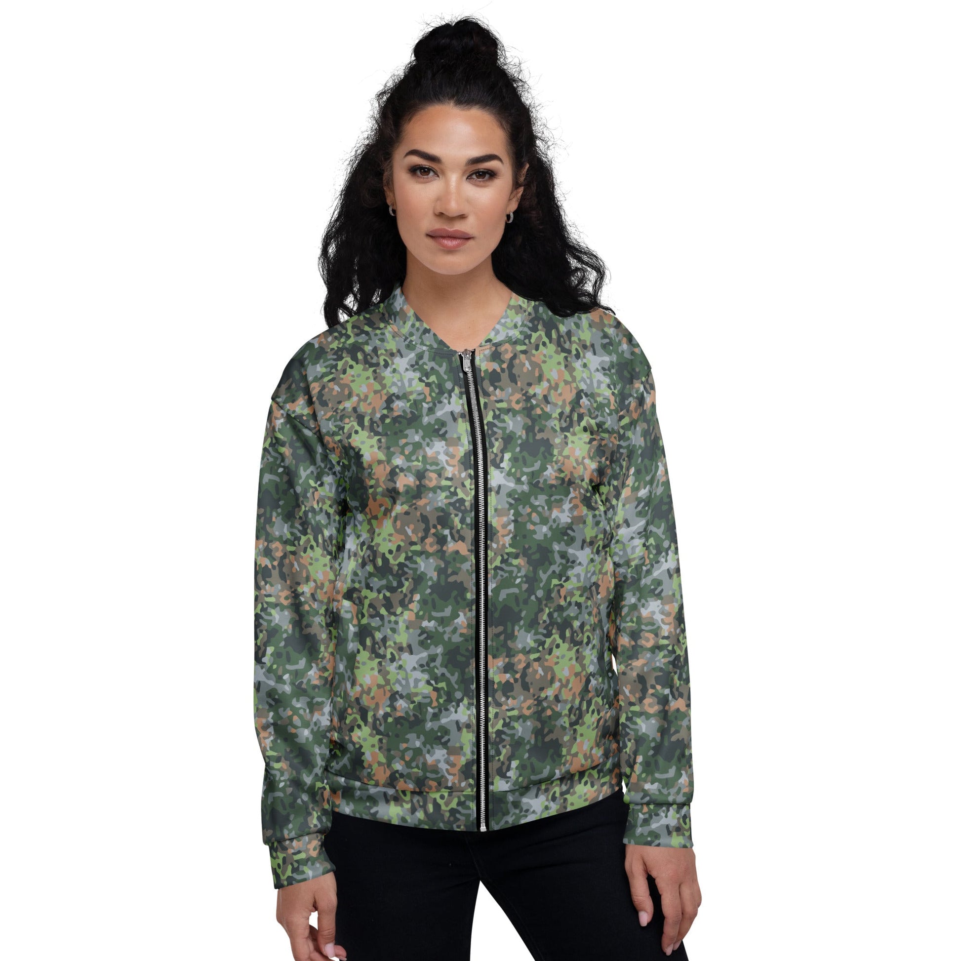 Dutch Fractal Green CAMO Unisex Bomber Jacket - Jackets