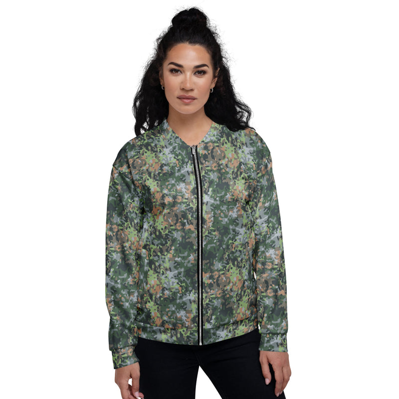 Fractal Dutch Woodland CAMO Unisex Bomber Jacket
