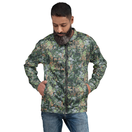 Fractal Dutch Woodland CAMO Unisex Bomber Jacket - XS