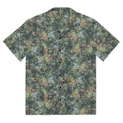 Fractal Dutch Woodland CAMO Unisex Short-Sleeve Button Shirt - 2XS - Button-Up