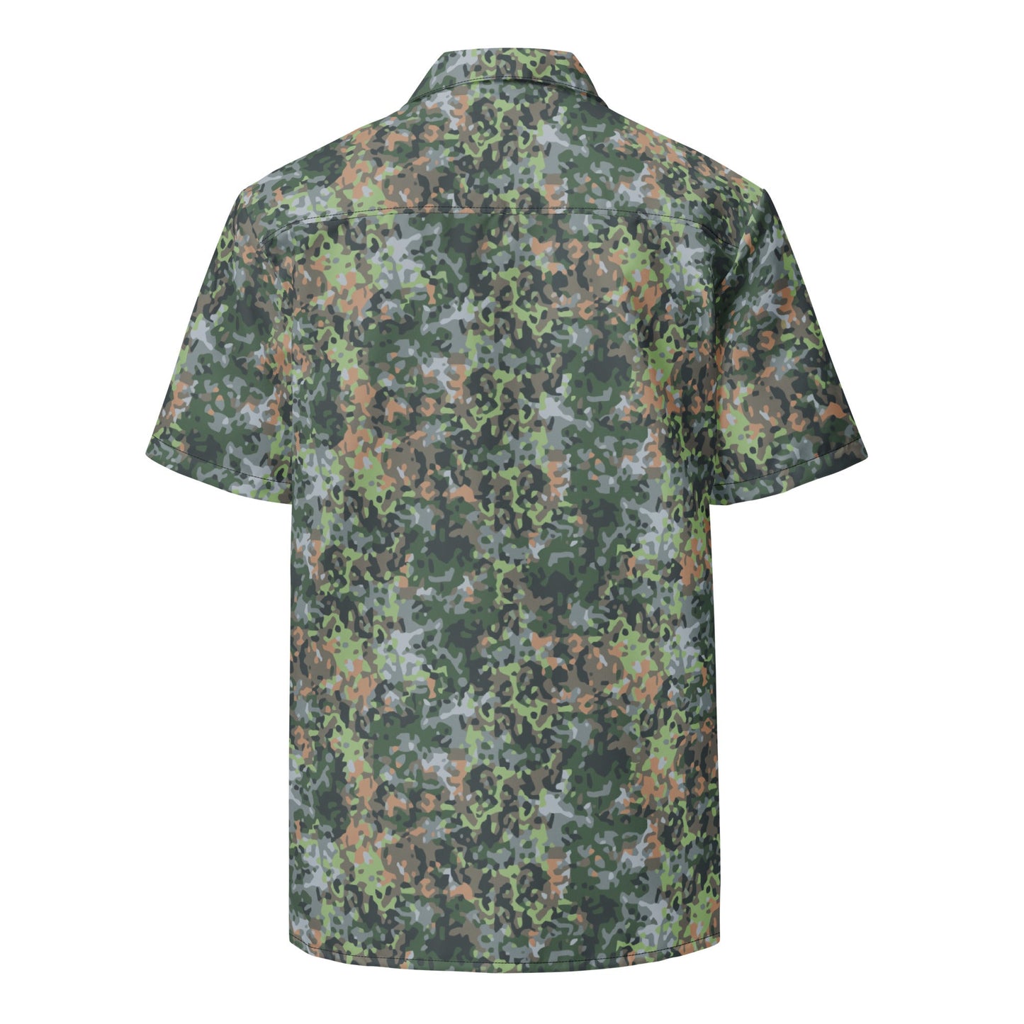 Dutch Fractal Green CAMO Unisex Short-Sleeve Button Shirt