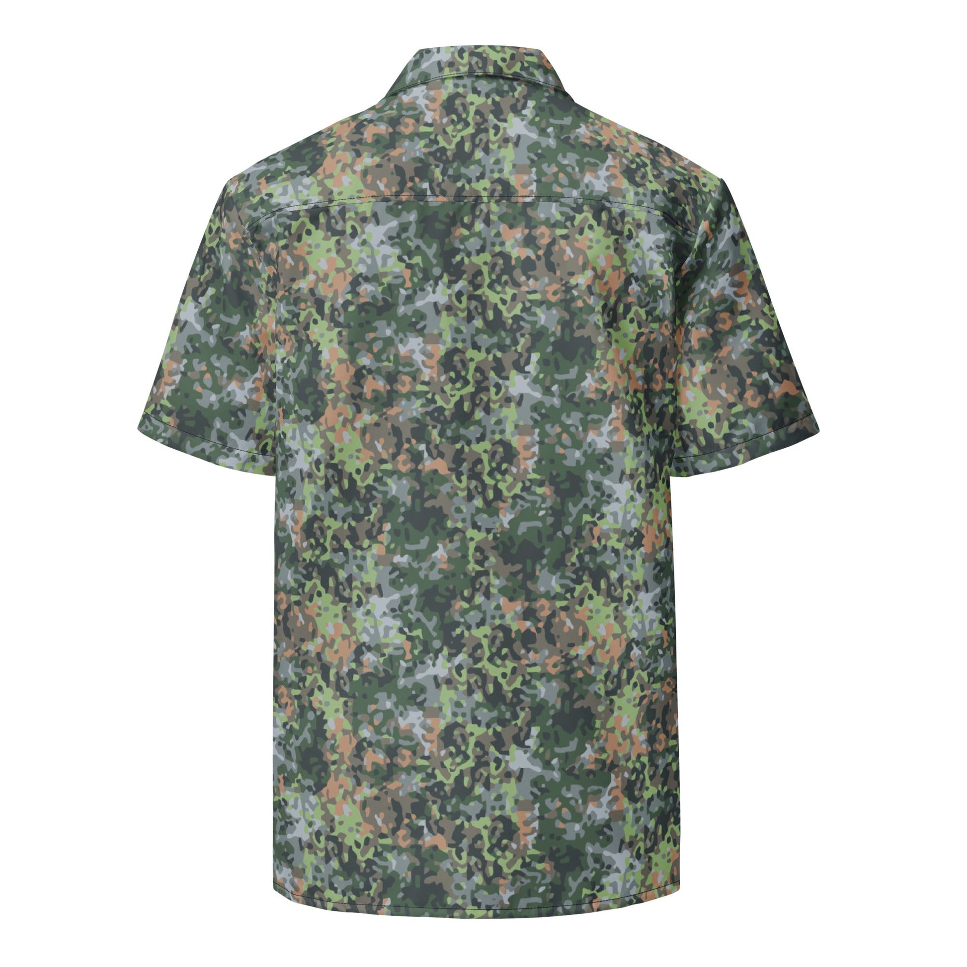 Dutch Fractal Green CAMO Unisex Short-Sleeve Button Shirt
