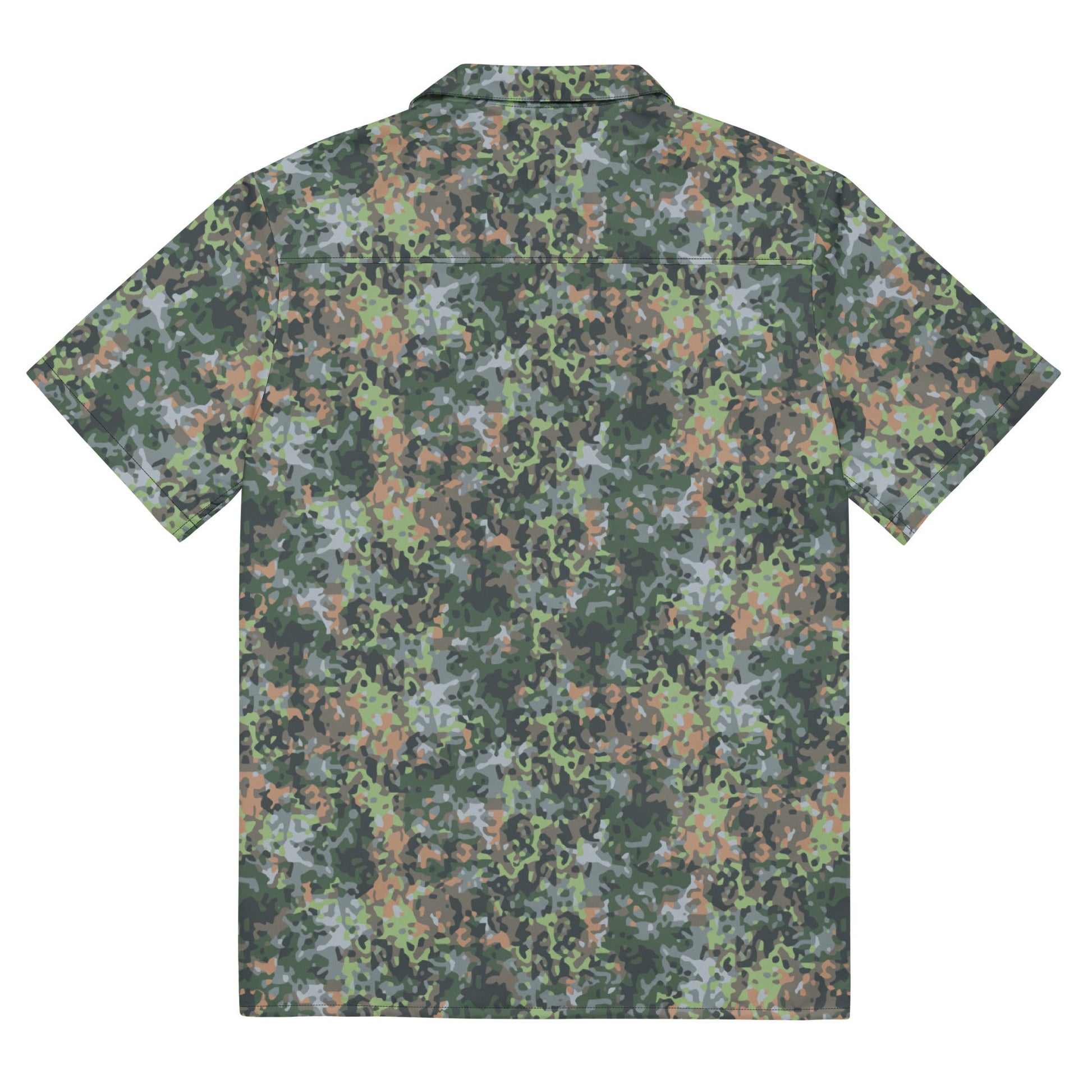 Dutch Fractal Green CAMO Unisex Short-Sleeve Button Shirt
