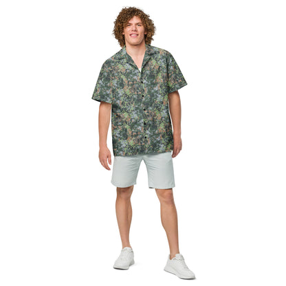 Dutch Fractal Green CAMO Unisex Short-Sleeve Button Shirt