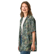 Fractal Dutch Woodland CAMO Unisex Short-Sleeve Button Shirt - Button-Up