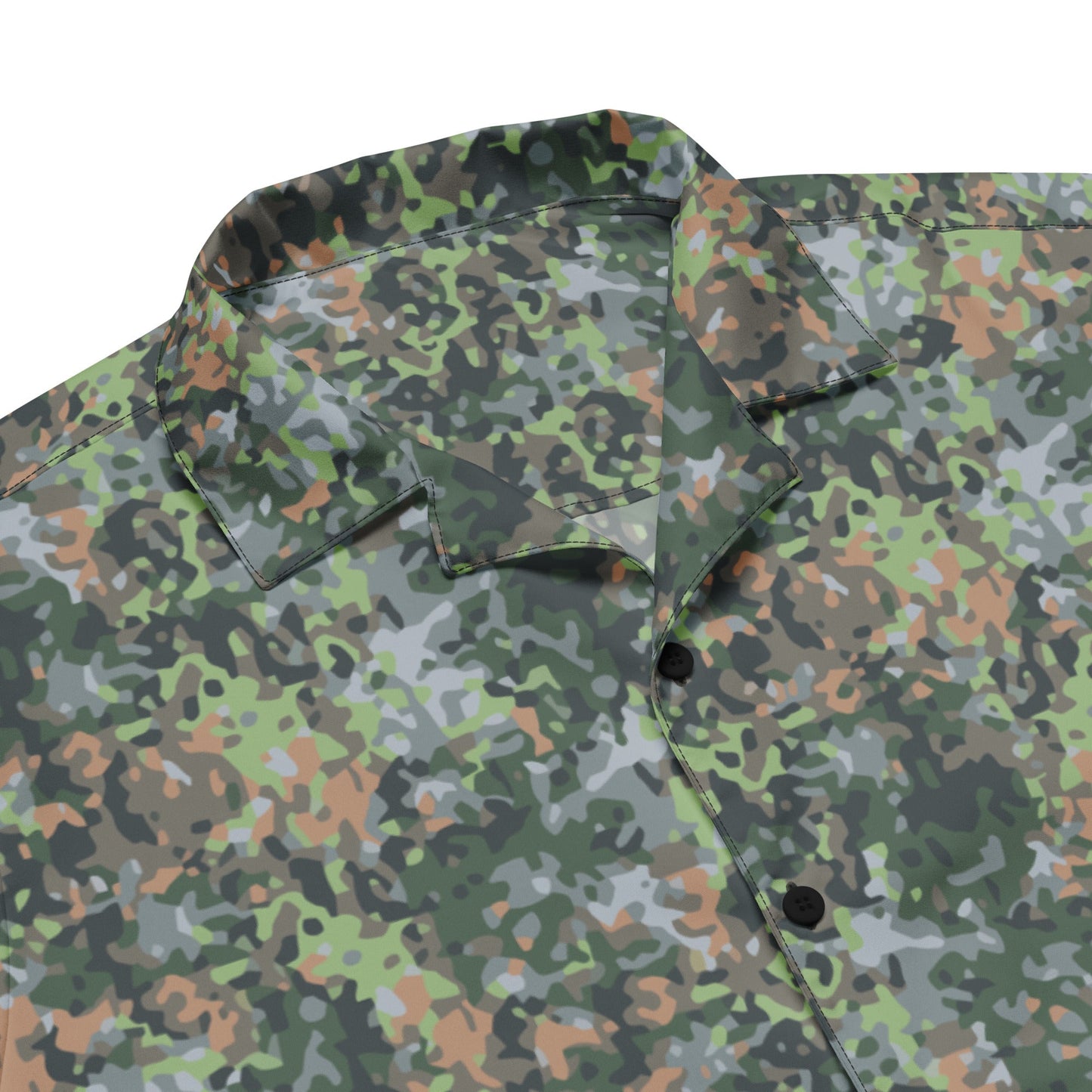 Dutch Fractal Green CAMO Unisex Short-Sleeve Button Shirt