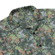 Fractal Dutch Woodland CAMO Unisex Short-Sleeve Button Shirt - Button-Up